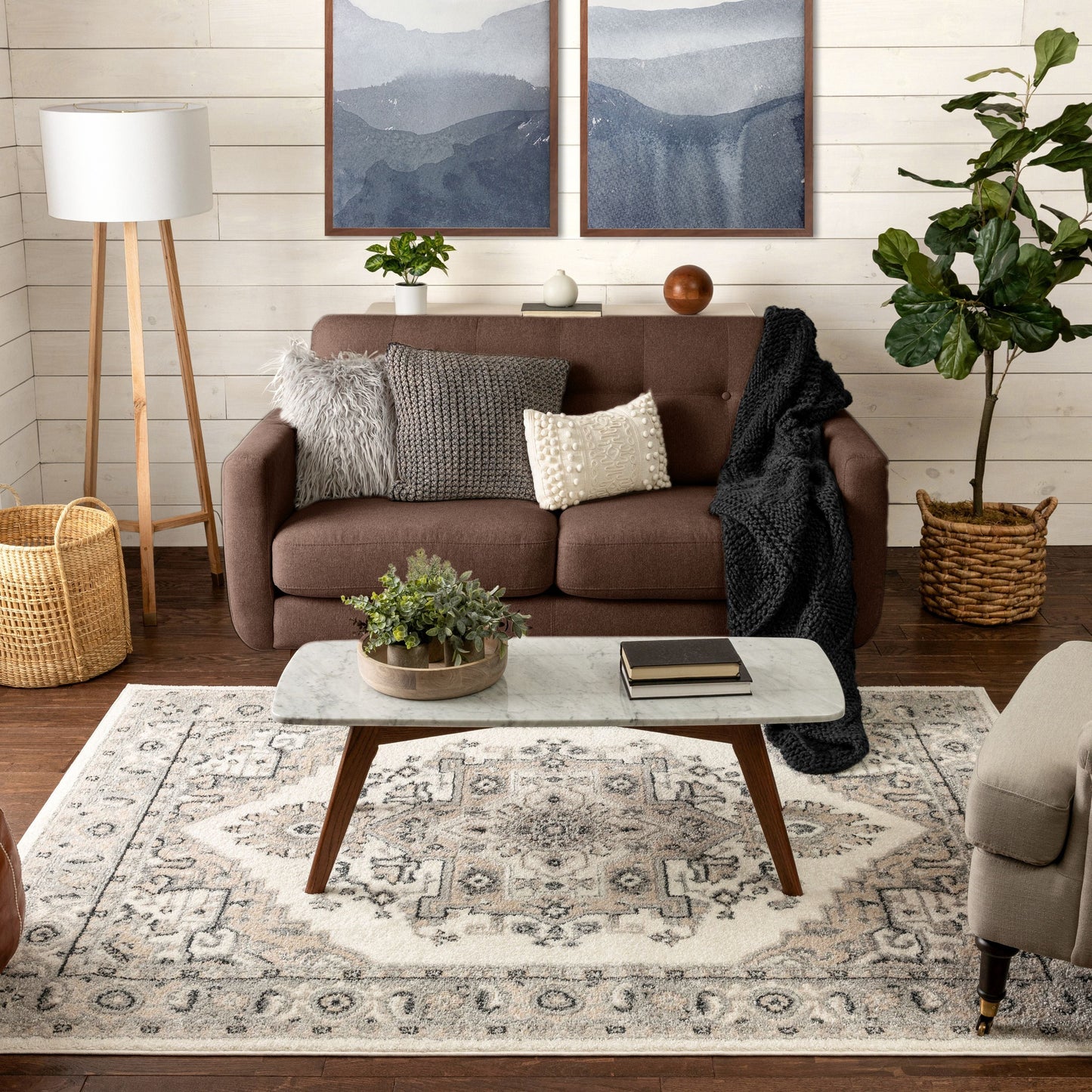 Scafa Vintage Medallion Oriental Beige Rug MA-62