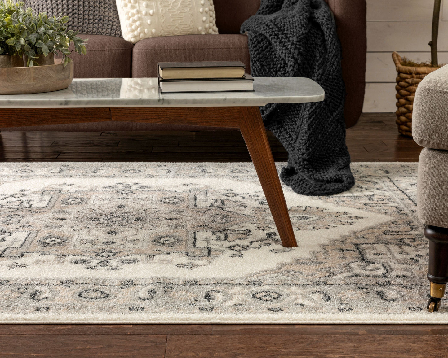 Scafa Vintage Medallion Oriental Beige Rug MA-62