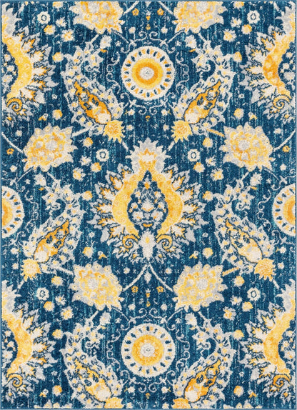 Ash Blue Modern Bohemian Rug MC-234