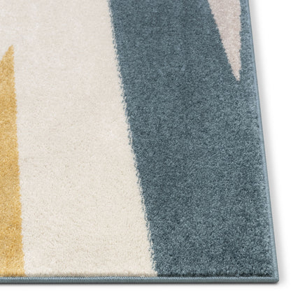 Yuma Modern Abstract Blue Rug MC-374