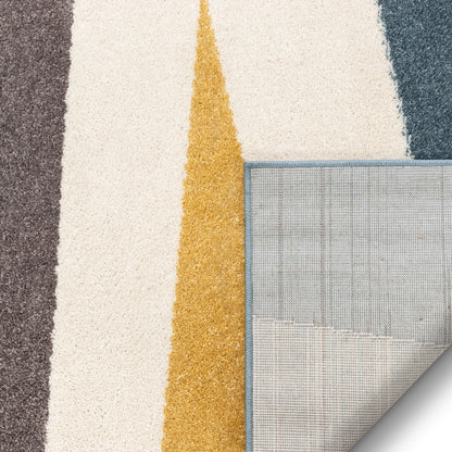 Yuma Modern Abstract Blue Rug MC-374