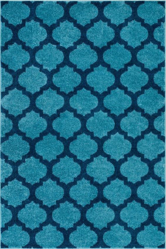 Zoe Light Blue Modern Trellis Rug MC-56