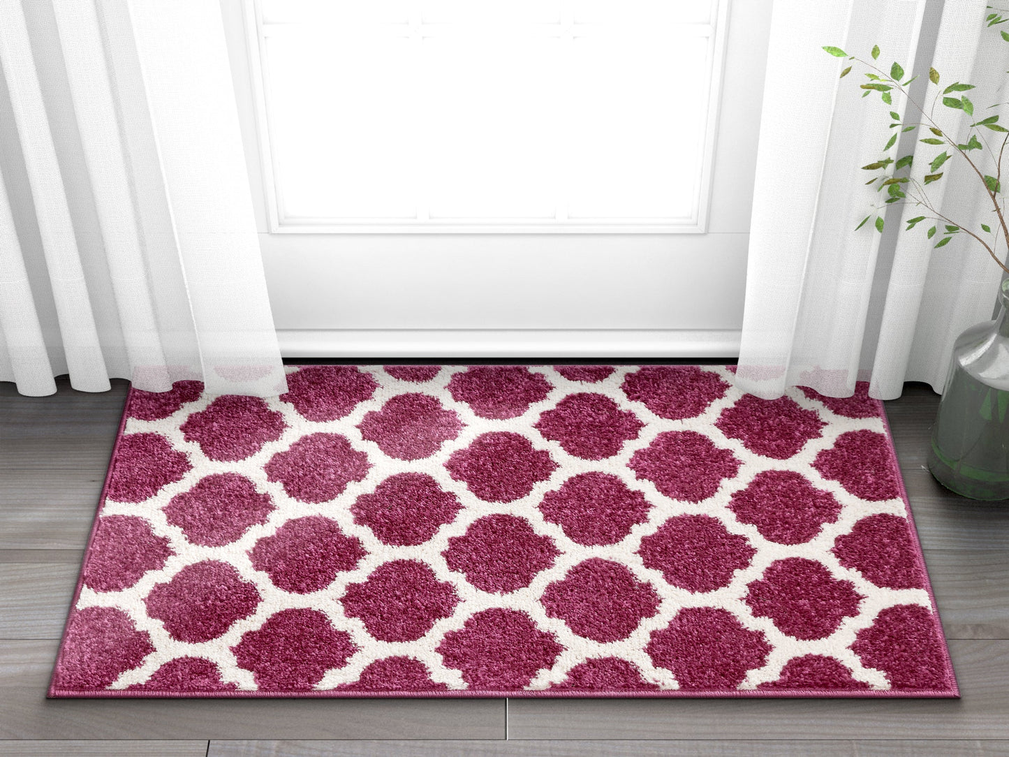 Zoe Purple Modern Trellis Rug MC-57