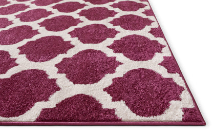 Zoe Purple Modern Trellis Rug MC-57