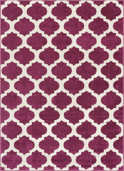 Zoe Purple Modern Trellis Rug MC-57
