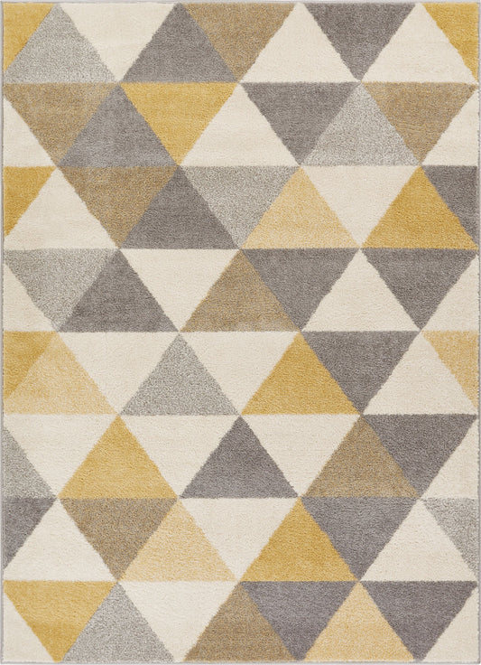 Alvin Gold Modern Geometric Rug MC-62