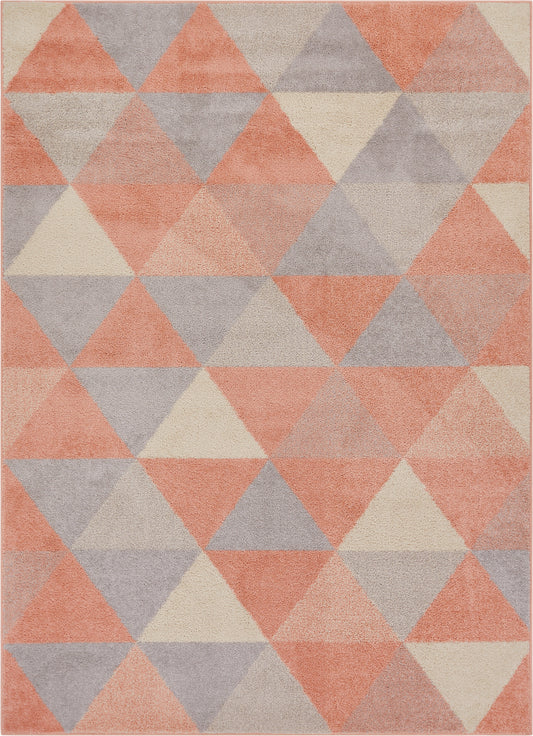 Alvin Blush Modern Geometric Rug MC-69