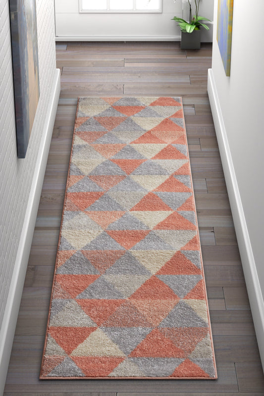 Alvin Blush Modern Geometric Rug MC-69