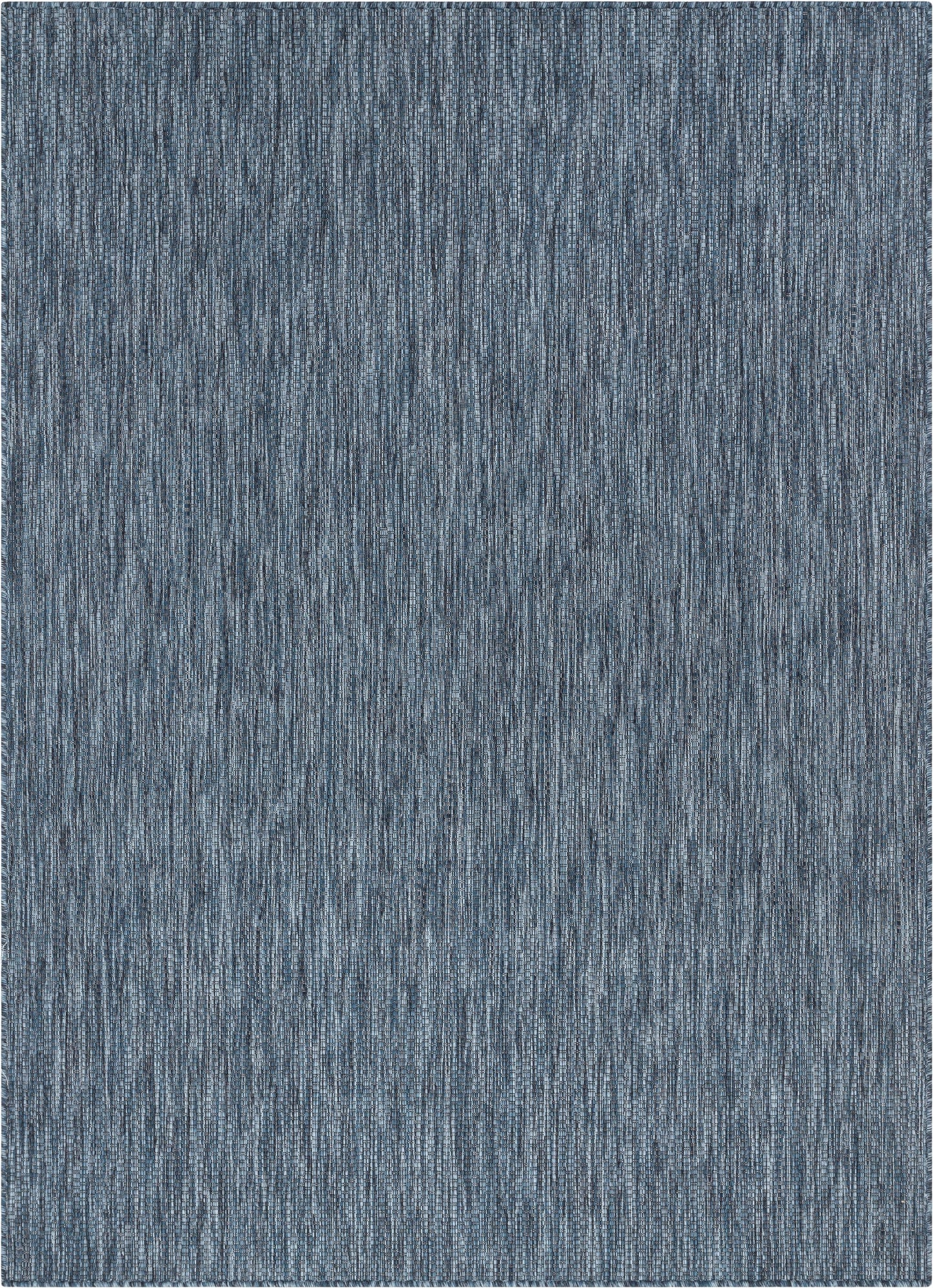 Leif Nordic Geometric Pattern Indoor Outdoor Blue Flatweave Rug MED-144