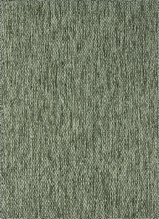 Leif Nordic Geometric Pattern Indoor Outdoor Green Flatweave Rug MED-145