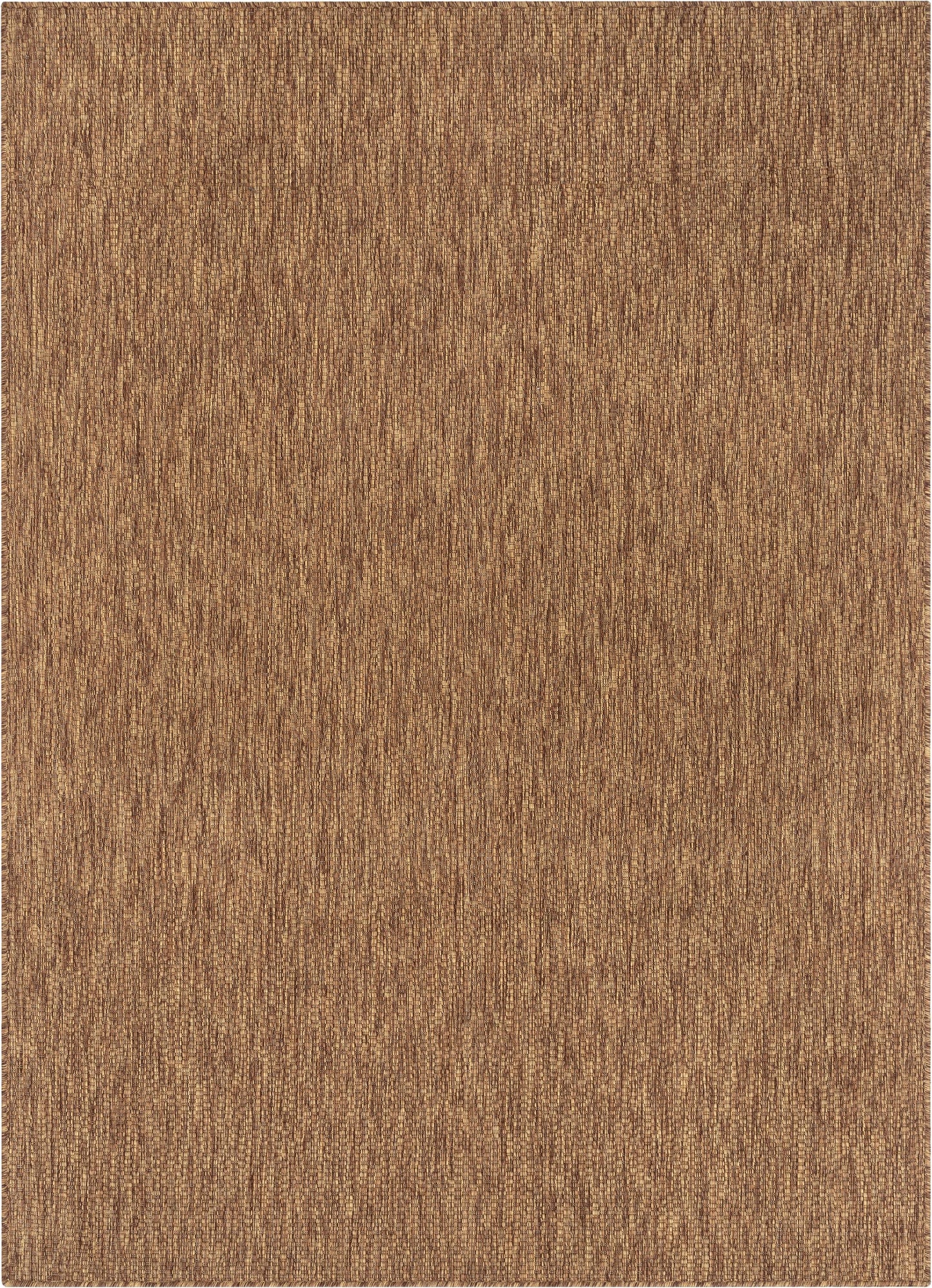 Leif Nordic Geometric Pattern Indoor Outdoor Coffee Flatweave Rug MED-149