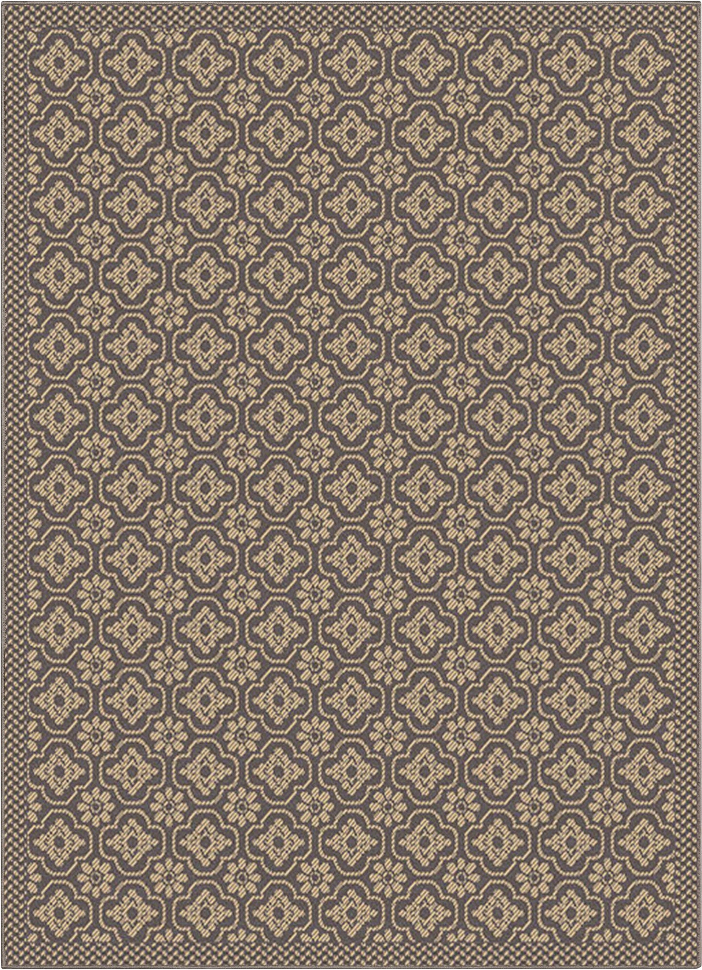 Manola Moroccan Trellis Indoor/Outdoor Beige Flat-Weave Rug MED-232