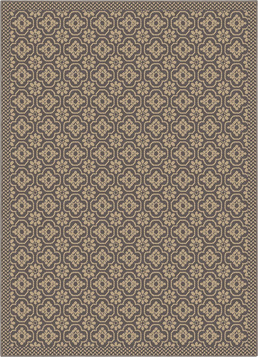 Manola Moroccan Trellis Indoor/Outdoor Beige Flat-Weave Rug MED-232