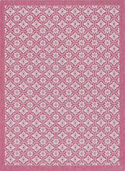 Manola Tribal Indoor/Outdoor Fuschia Flat-Weave Rug MED-239