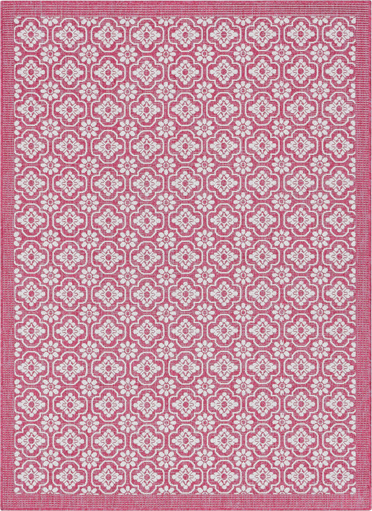 Manola Tribal Indoor/Outdoor Fuschia Flat-Weave Rug MED-239