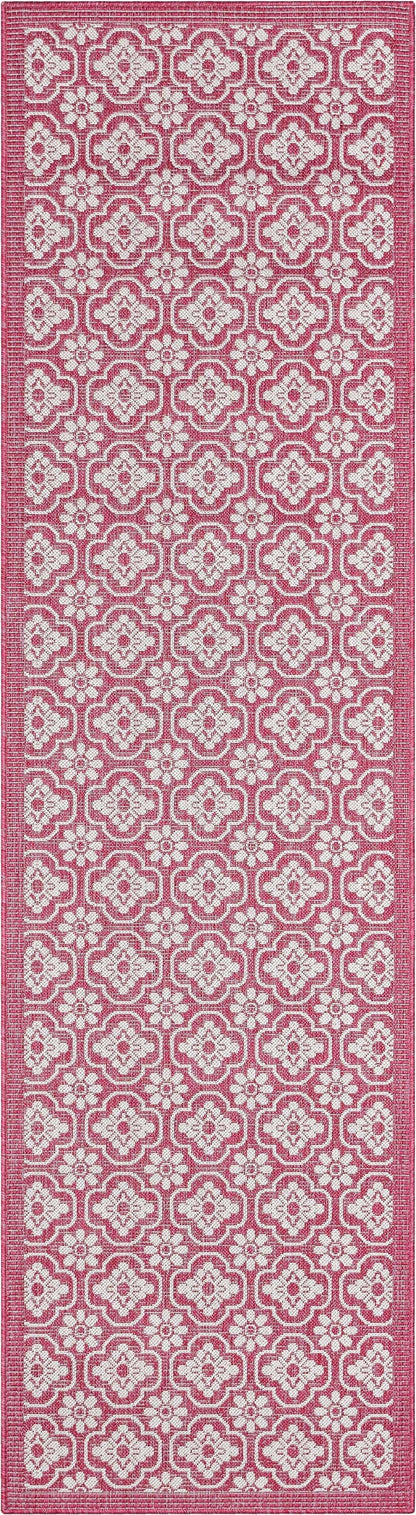 Manola Tribal Indoor/Outdoor Fuschia Flat-Weave Rug MED-239