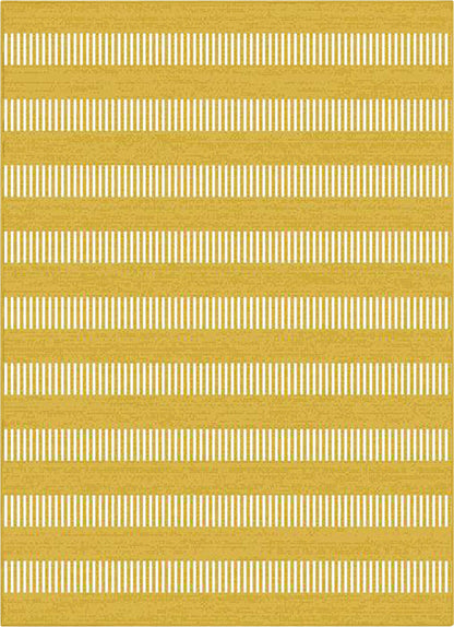Stria Modern Stripes Indoor/Outdoor Yellow Flat-Weave Rug MED-241