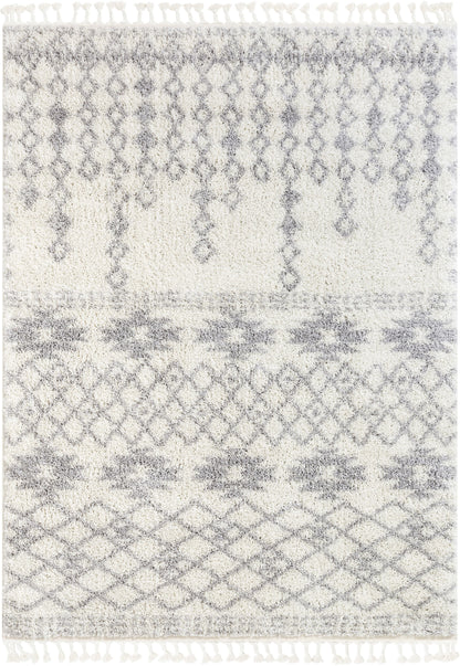 Tozi Moroccan Tribal Beige Shag Rug MEL-32