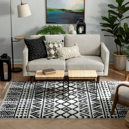 Tayanna Tribal Moroccan Ivory Shag Rug MEL-62