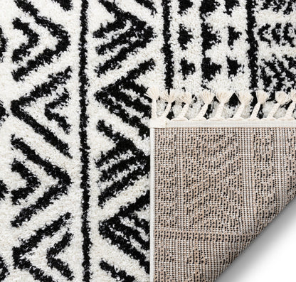Tayanna Tribal Moroccan Ivory Shag Rug MEL-62