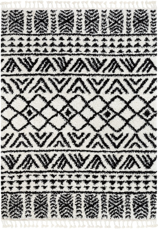 Tayanna Tribal Moroccan Ivory Shag Rug MEL-62
