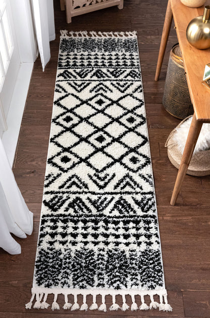Tayanna Tribal Moroccan Ivory Shag Rug MEL-62