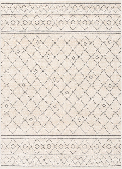 Mara Moroccan Lattice Trellis Ivory Rug MG-242