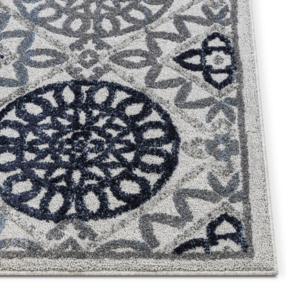 Caspian Blue Modern Suzani Rug MG-24