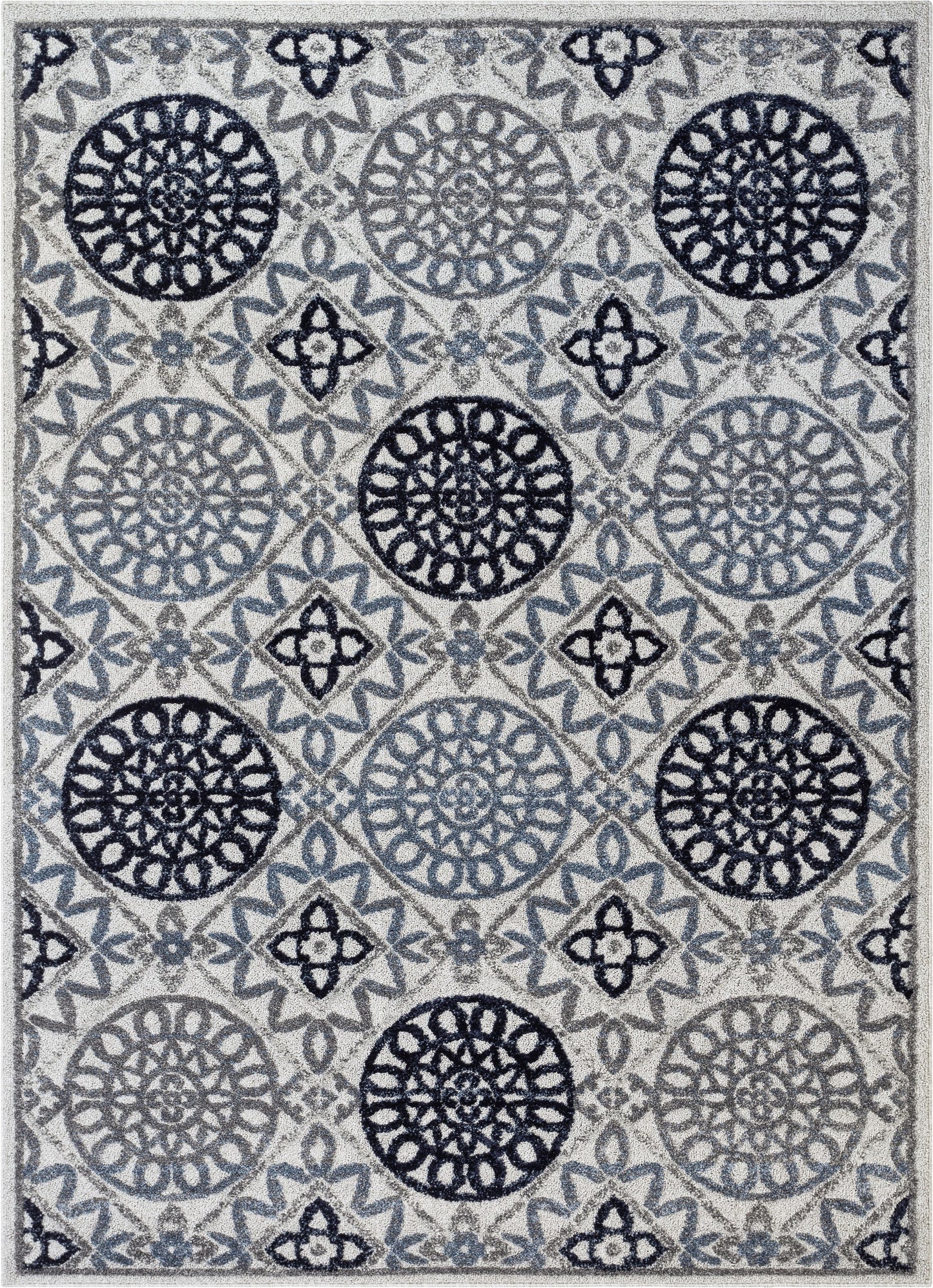 Caspian Blue Modern Suzani Rug MG-24