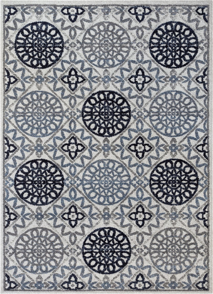 Caspian Blue Modern Suzani Rug MG-24