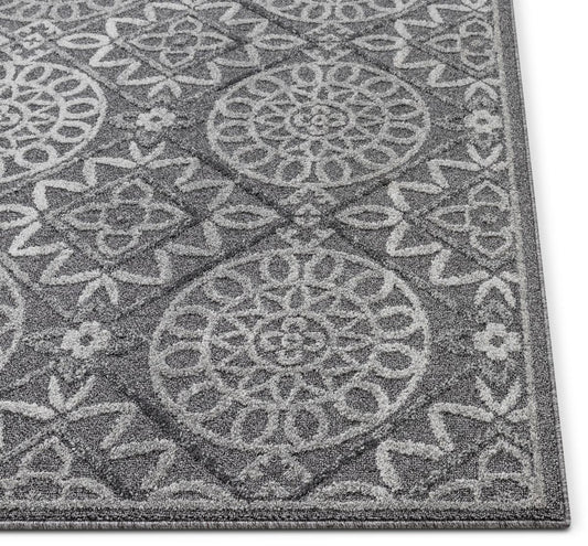 Caspian Grey Modern Suzani Rug MG-27