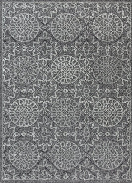 Caspian Grey Modern Suzani Rug MG-27