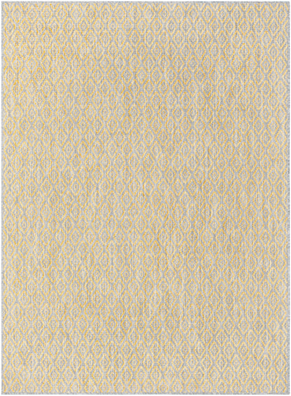 Sienna Modern Solid Pattern Yellow Flat-Weave Indoor/Outdoor Rug MIL-101