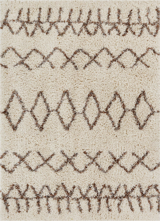 Parley Natural Modern Moroccan Shag Rug NO-12