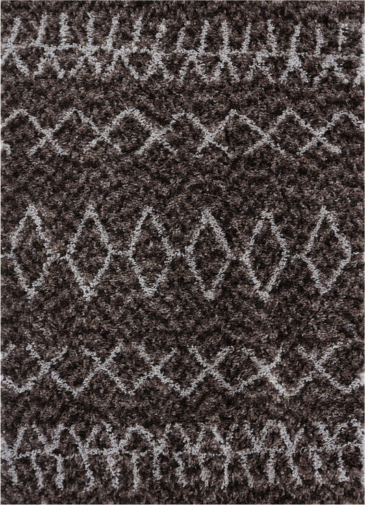 Parley Dark Gray Modern Moroccan Shag Rug NO-13