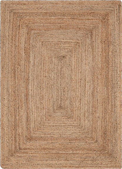 Jemma Jute Braided Pattern Natural Hand-Woven Chunky-Textured Rug NOR-12