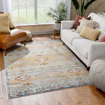 Alu Cream Vintage Modern Tribal Rug OM-172