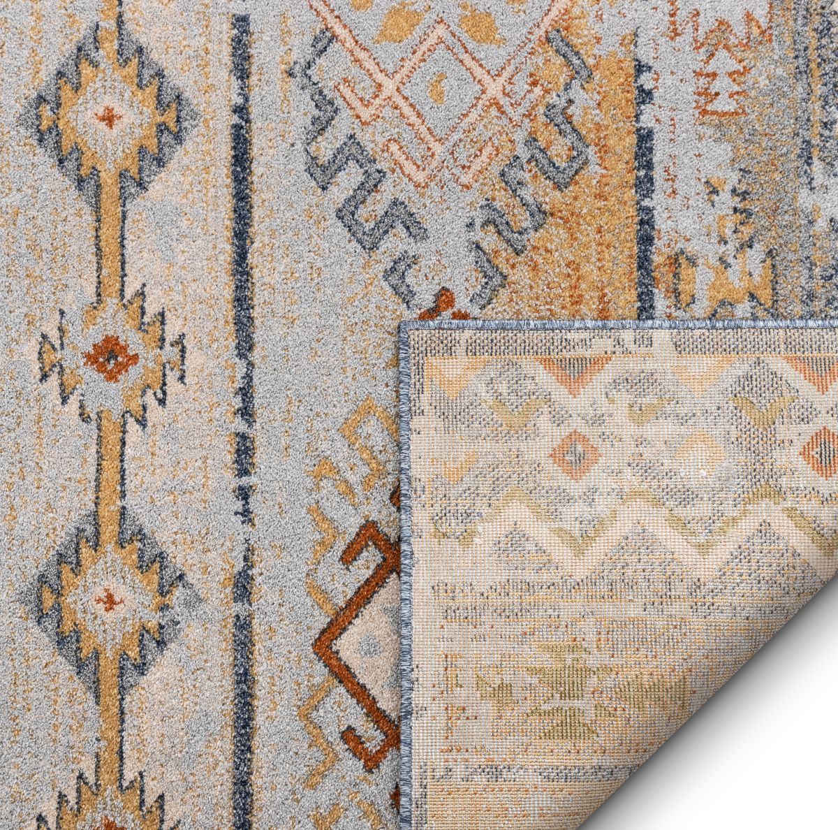 Alu Cream Vintage Modern Tribal Rug OM-172