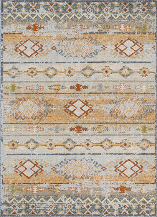 Alu Cream Vintage Modern Tribal Rug OM-172