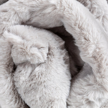 Crest Modern Glam Faux Fur Plush White Shag Rug OPA-12