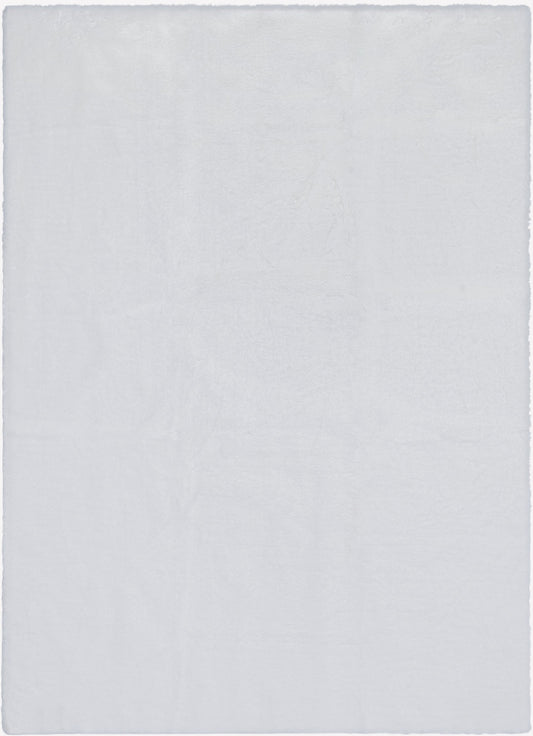 Crest Modern Glam Faux Fur Plush White Shag Rug OPA-12