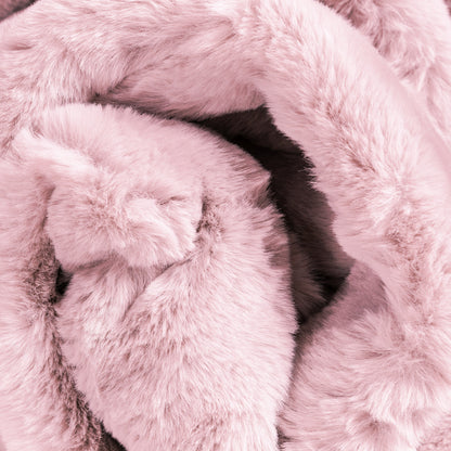 Crest Modern Glam Faux Fur Plush Light Pink Shag Rug OPA-19