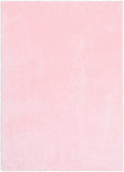 Crest Modern Glam Faux Fur Plush Light Pink Shag Rug OPA-19