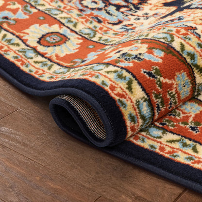 Nima Traditional Medallion Persian Navy Rug PA-104