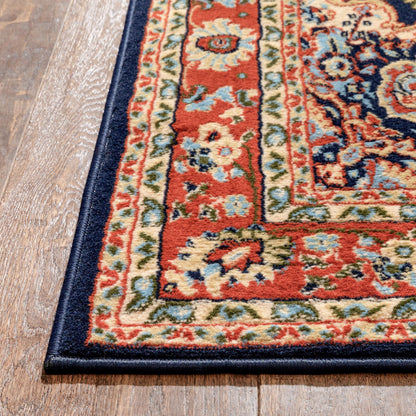 Nima Traditional Medallion Persian Navy Rug PA-104