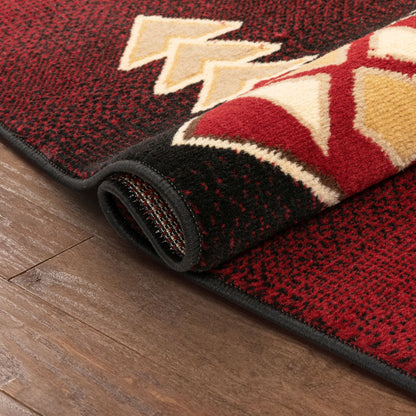 Dakota Tribal Aztec Southwestern Red Rug PA-120