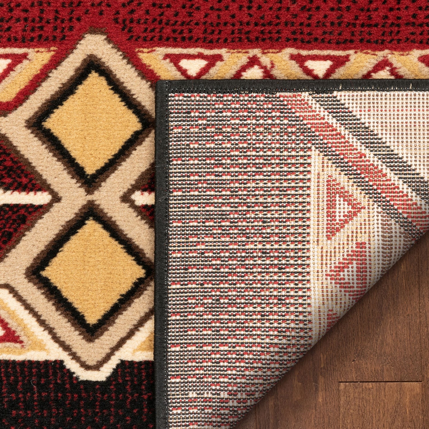 Dakota Tribal Aztec Southwestern Red Rug PA-120