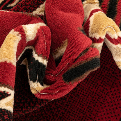 Dakota Tribal Aztec Southwestern Red Rug PA-120