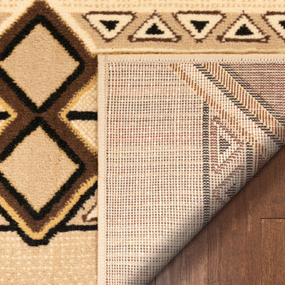 Dakota Tribal Aztec Southwestern Ivory Rug PA-122