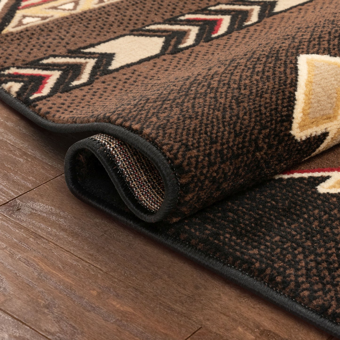 Dakota Tribal Aztec Southwestern Brown Rug PA-128
